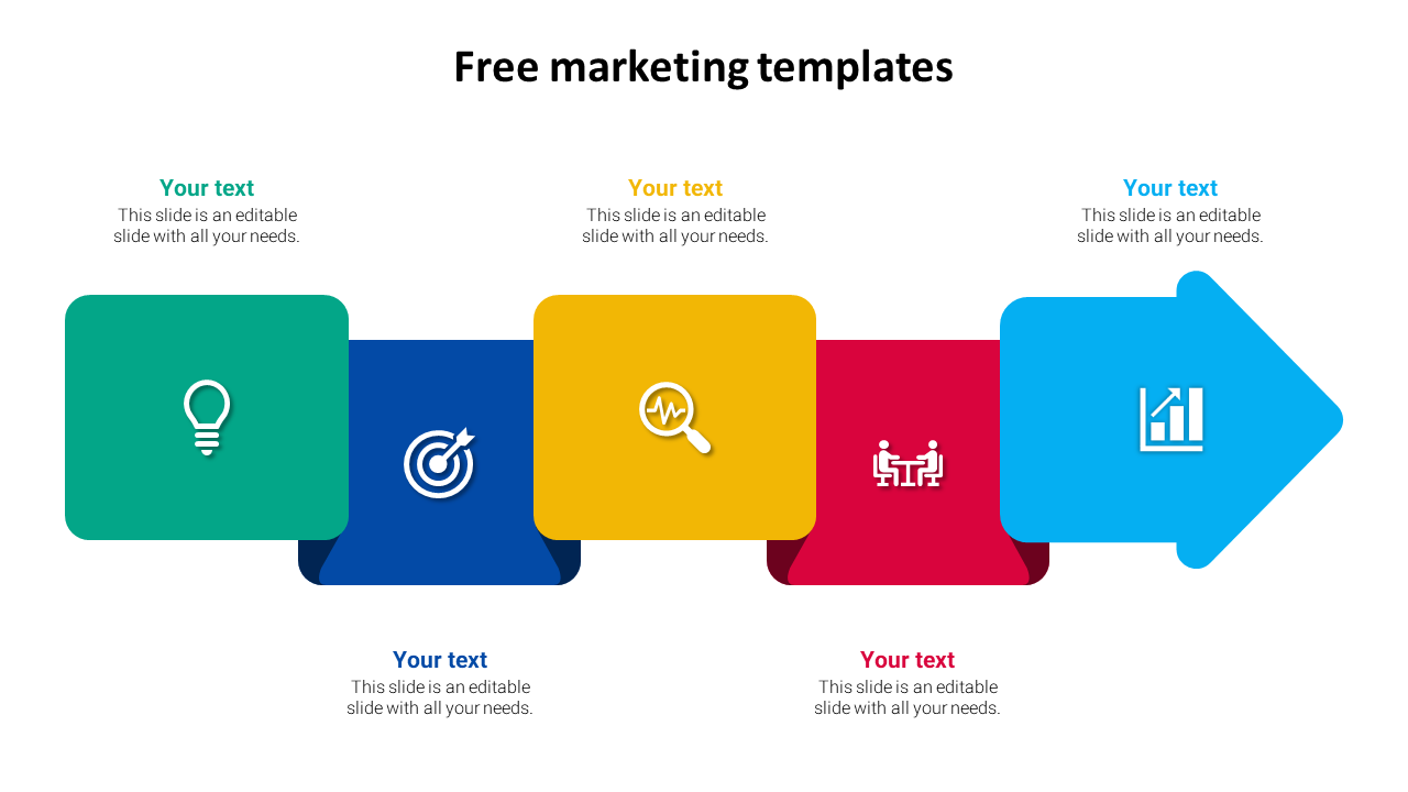 Free - Get Free Marketing Templates Slide Design-Five Node